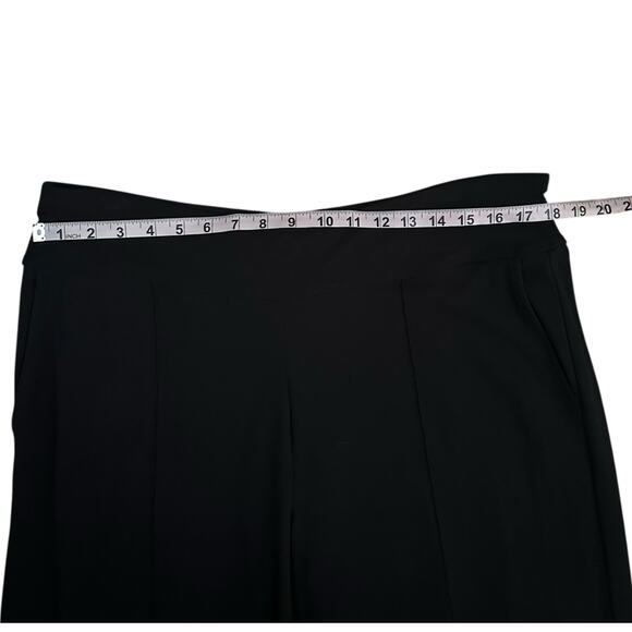 J.Jill Wearever Black Pull On Pants Women Large Seamed Full Leg Career Travel - Picture 2 of 10
